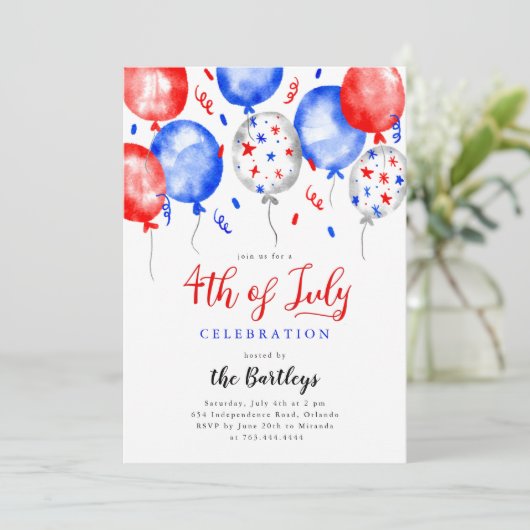 4e juli Partij Kaart (Staand voorkant)