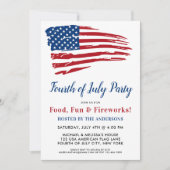 4e juli Partij Patriottische Amerikaanse vlag Kaart (Voorkant)
