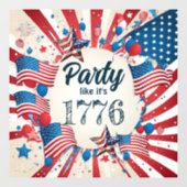 4e juli Partij Raamsticker (Vel)