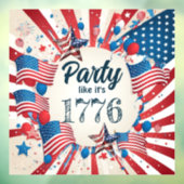 4e juli Partij Raamsticker (Vel 3)