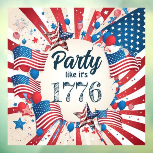 4e juli Partij Raamsticker (Vel 3)