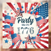 4e juli Partij Raamsticker (Vel 2)