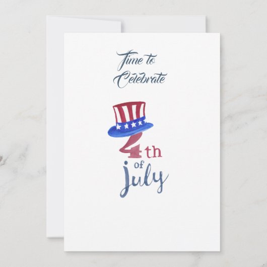 4e juli Partij Rode Witte Blauwe Vlag Kaart (Achterkant)