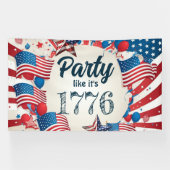 4e juli Partij Spandoek (Horizontaal)