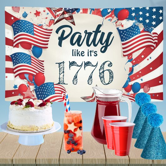 4e juli Partij Spandoek