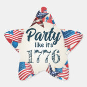 4e juli Partij Ster Sticker (Voorkant)