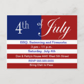 4e juli partij uitnodiging briefkaart (Voorkant)