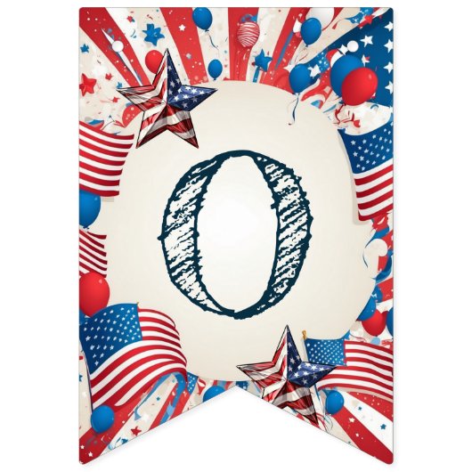 4e juli Partij Vlaggetjes (Tweede vlag)