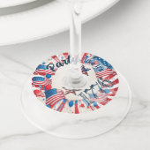 4e juli Partij Wijnglaslabel (Dichtbij)