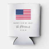 4e juli Patriottische Amerikaanse vlag Verenigde S Blikjeskoeler (Voorkant)