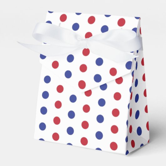 4e juli Polka Dot Pattern Favor Box Bedankdoosjes (Voorkant Zijde)
