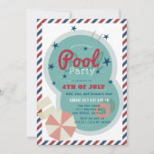 4e juli Pool Party Kaart (Voorkant)