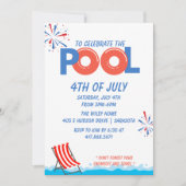 4e juli Pool Party Save The Date (Voorkant)
