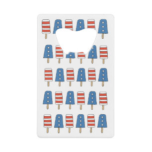4e juli Popsicles 4e juli Onafhankelijkheidsdag Creditkaart Flessenopener