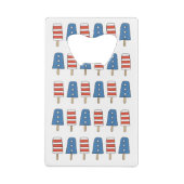 4e juli Popsicles 4e juli Onafhankelijkheidsdag Creditkaart Flessenopener (Achterkant)