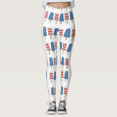 4e juli Popsicles 4e juli Onafhankelijkheidsdag Leggings (Voorkant)