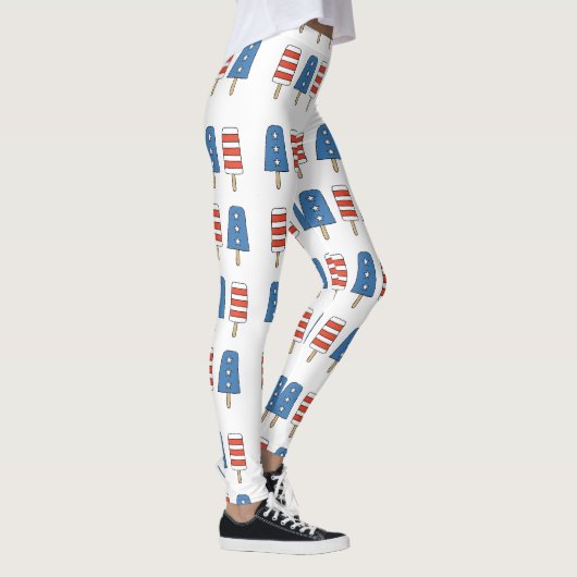 4e juli Popsicles 4e juli Onafhankelijkheidsdag Leggings (Rechts)