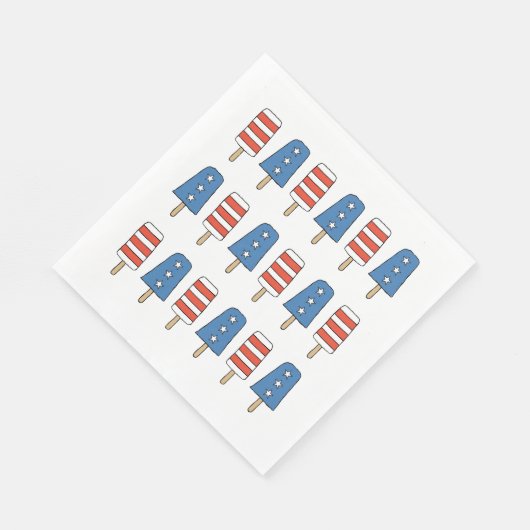 4e juli Popsicles 4e juli Onafhankelijkheidsdag Servet (Hoek)