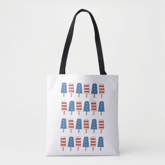 4e juli Popsicles 4e juli Onafhankelijkheidsdag Tote Bag (Voorkant)