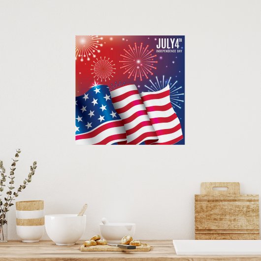 4e juli Poster Onafhankelijkheidsdag (Keuken)