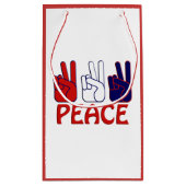 4e juli - Red White & Blue Peace SGB Klein Cadeauzakje (Achterkant)