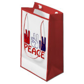 4e juli - Red White & Blue Peace SGB Klein Cadeauzakje (Voorkant Gekanteld)