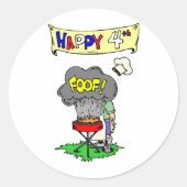 4e juli ronde sticker (Voorkant)