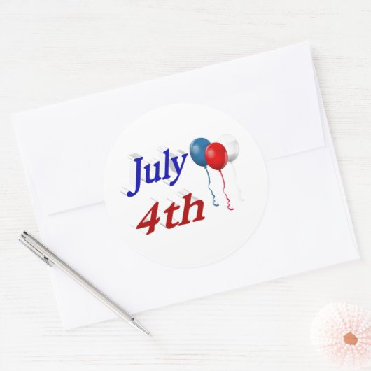 4e juli ronde sticker (Envelop)