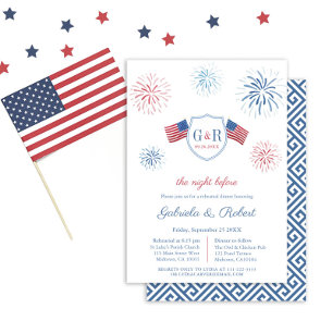 4e juli - Rood Wit Blauwhuwelijk repetitie Kaart