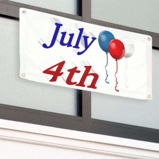4e juli spandoek (Buitenkant Gebouw)