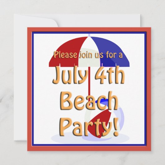 4e juli Uitnodiging (Voorkant)