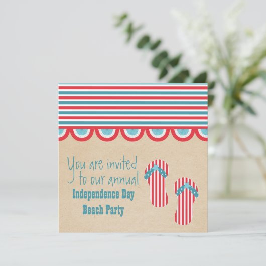 4e juli Uitnodiging (Staand voorkant)