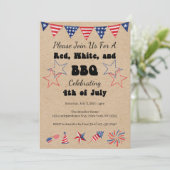4e juli Uitnodiging BBQ (Staand voorkant)
