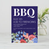 4e juli Uitnodiging BBQ Party (Staand voorkant)