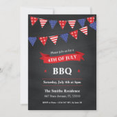 4e juli Uitnodiging BBQ Party (Voorkant)
