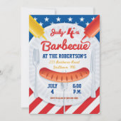 4e juli Uitnodiging BBQ Party (Voorkant)