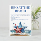 4e juli Uitnodiging BBQ Party (Staand voorkant)