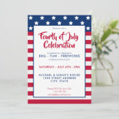 4e juli Uitnodiging BBQ Party (Staand voorkant)