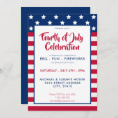 4e juli Uitnodiging BBQ Party (Voorkant / Achterkant)