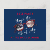 4e juli Uitnodiging BBQ Party (Voorkant)