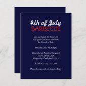4e juli uitnodiging voor barbecue (Voorkant / Achterkant)