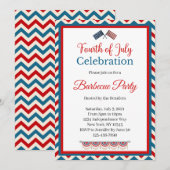 4e juli uitnodiging voor barbecue (Voorkant / Achterkant)