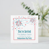 4e juli Uitnodiging vuurwerkpartij (Staand voorkant)