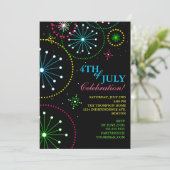 4e juli Uitnodiging vuurwerkpartij (Staand voorkant)