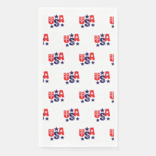 4e juli voor patriottisch papier gasthanddoek servet
