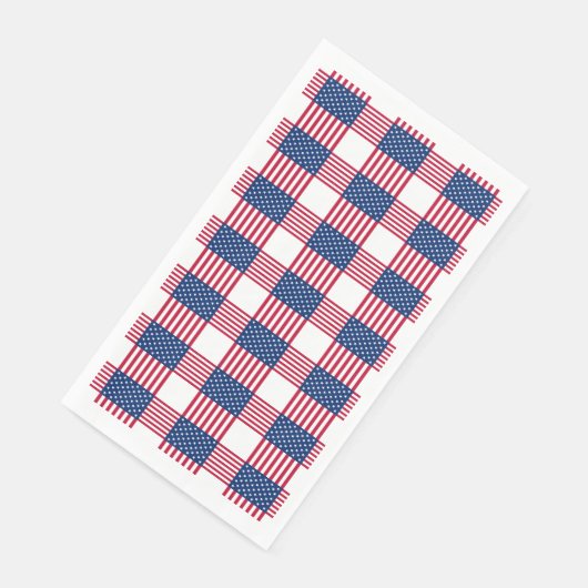 4e juli voor patriottisch papier gasthanddoek servet (Hoek)