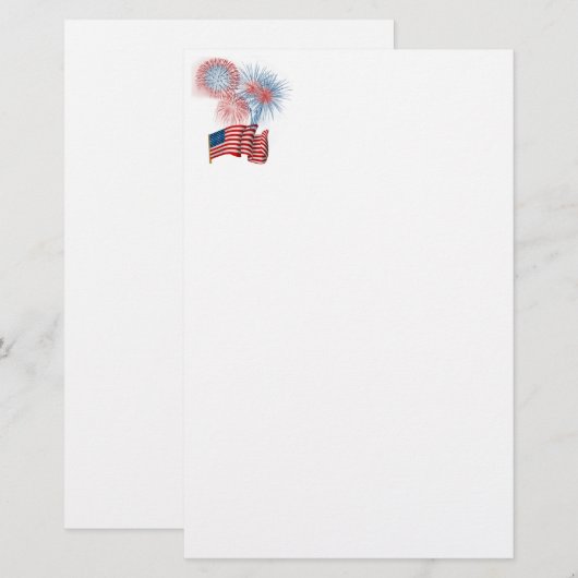 4e juli vuurwerk briefpapier (Voorkant / Achterkant)