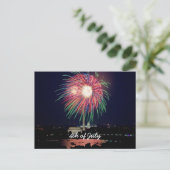 4e juli vuurwerk, Washington DC Briefkaart (Staand voorkant)