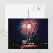 4e juli vuurwerk, Washington DC Briefkaart (Voorkant / Achterkant)