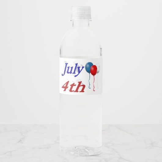 4e juli waterfles etiket (Voorkant)